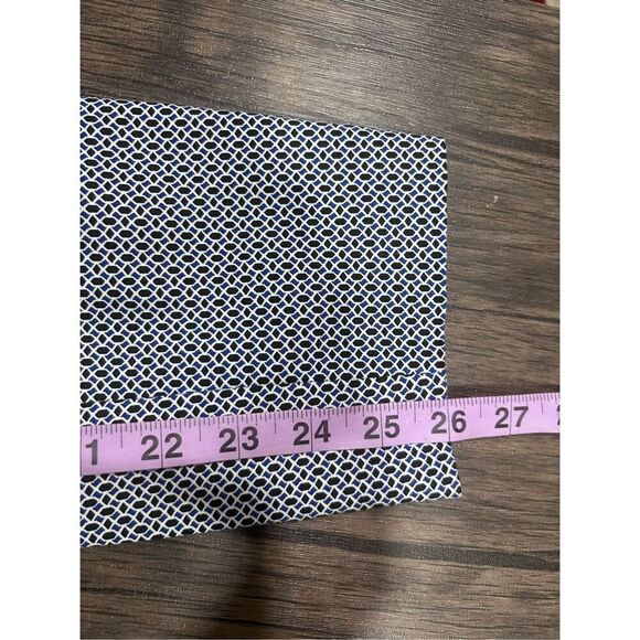 Kenar Royal Blue White Patterned Ankle Business Pants Size 4 - Picture 10 of 13